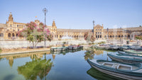 A bright courtyard reflection defines the Plaza de España Charm wall mural scene