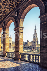 Plaza de España cityscape mural for interiors