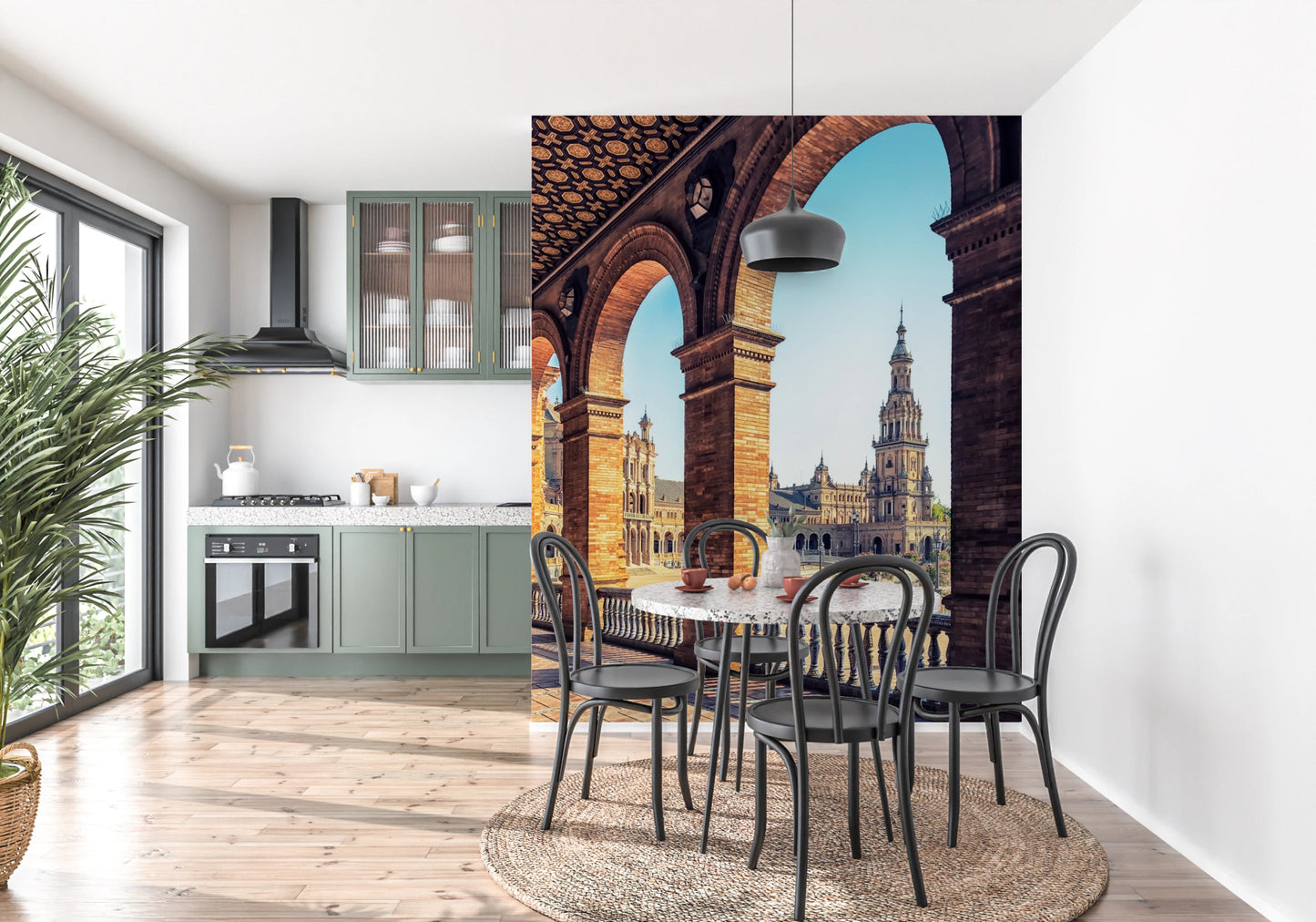 Plaza de España city wallpaper for bedroom interior