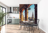 Plaza de España city wallpaper for bedroom interior