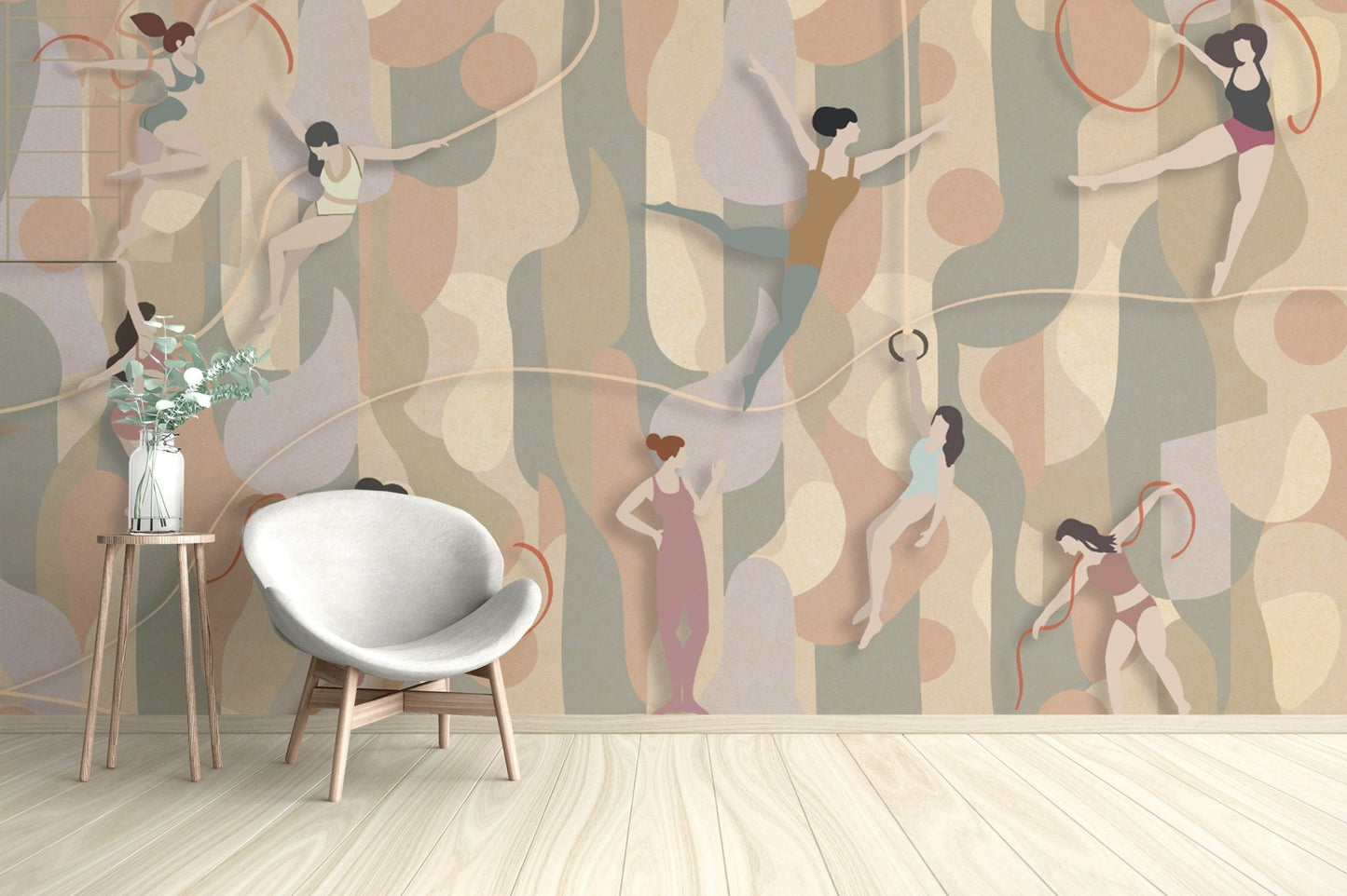 Poise in Motion Rhythmic Dance Wallpaper