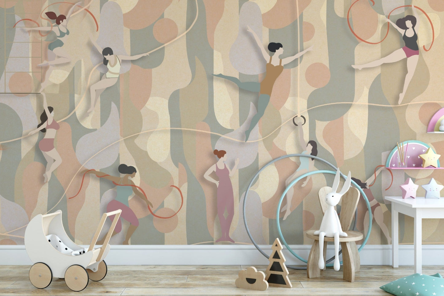 Poise in Motion Rhythmic Dance Wallpaper