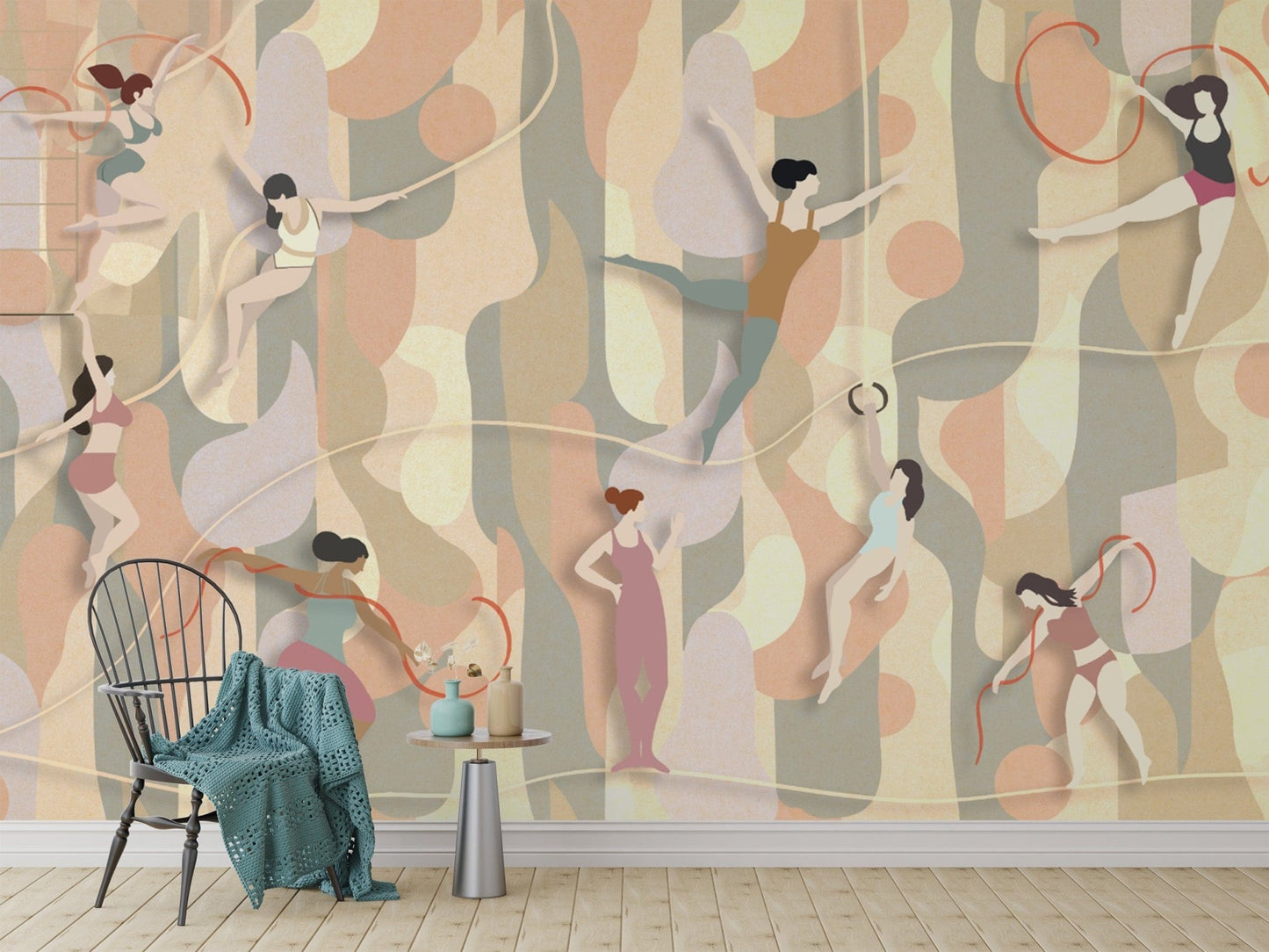Poise in Motion Rhythmic Dance Wallpaper