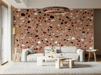 A contemplative elegant stone wallpaper mural for a feature wall.