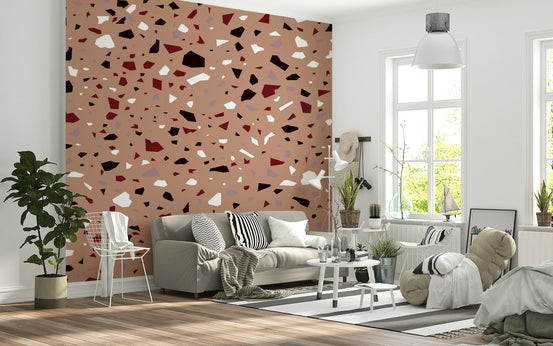 A beautiful seamless polished stone wallpaper mural for a modern home., GD5344