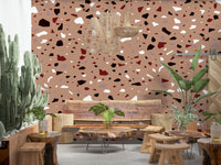 A beautiful modern marble wall mural for a living room.