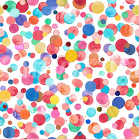 Polka Dots Watercolor Multicolor Wallpaper⁠