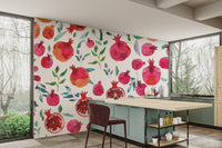 Pomegranate Bliss Watercolour Wallpaper