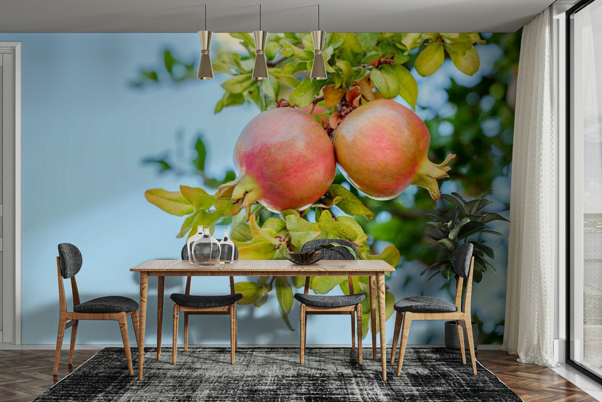An artistic nature inspired mural for home decor., GD5143