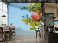 A serene botanical fruit wall mural for your decor., GD5143