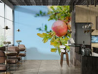 A serene botanical fruit wall mural for your decor.

