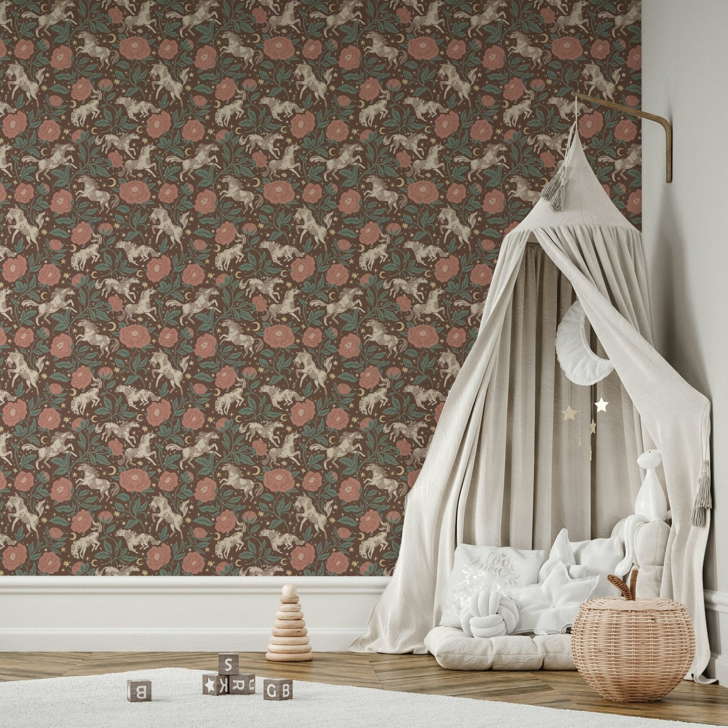 Cozy rustic wallpaper pattern

