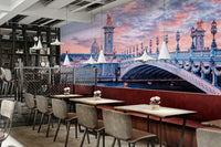 Alexandre III bridge in pastel evening sky

