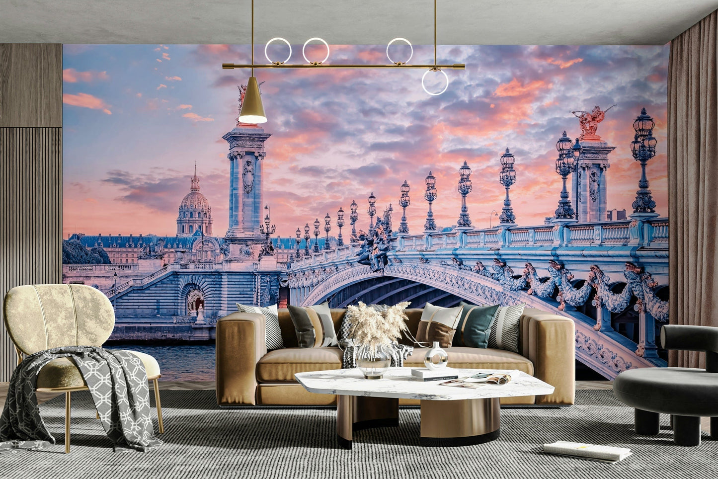Paris architecture and sky mural design


