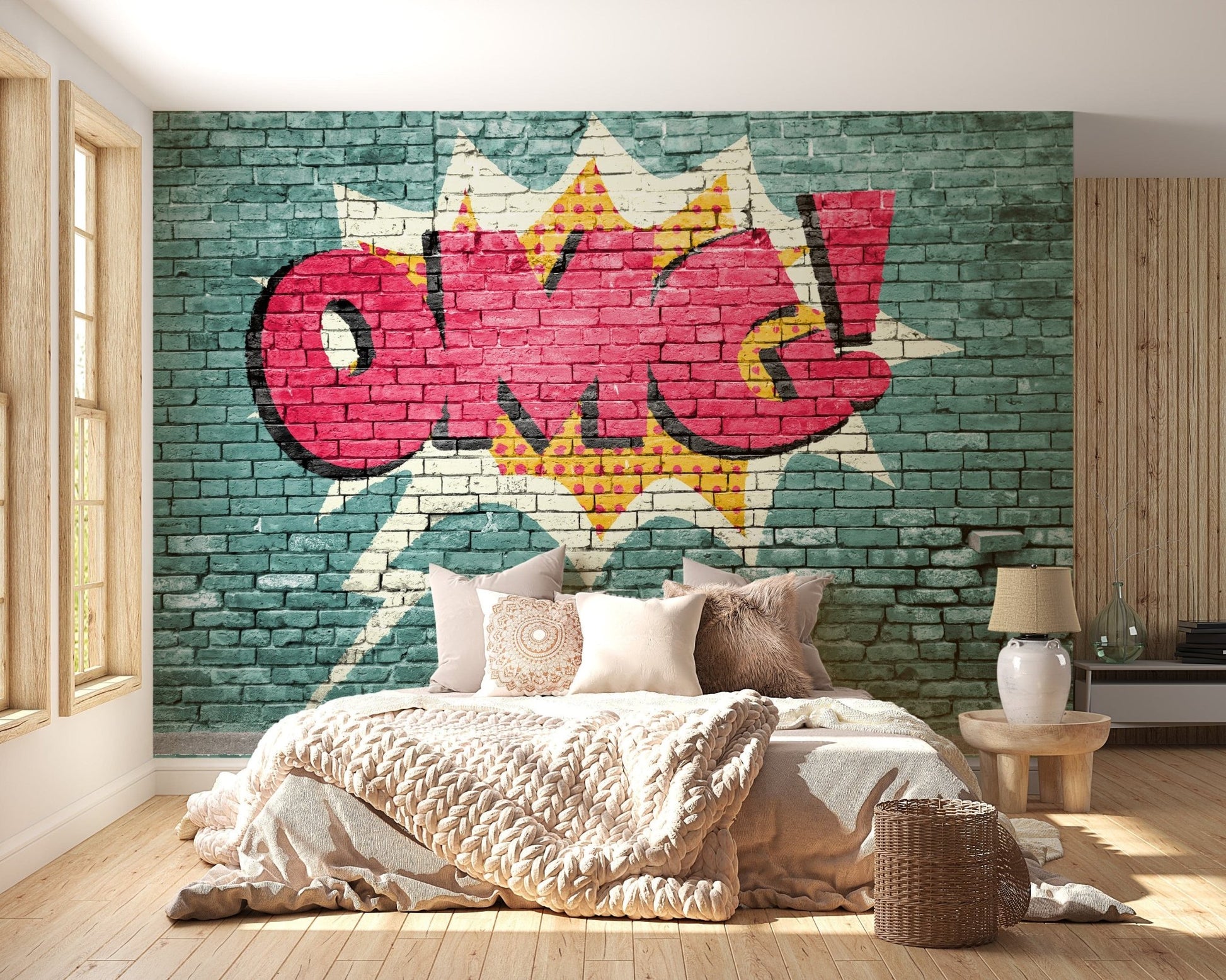 Pop Art OMG Graffiti Wall Mural - Giffywalls