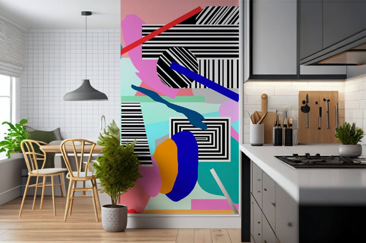 A beautiful wide-angle wall mural of abstract motion., GD5364