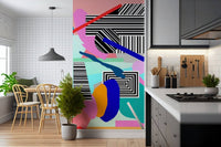 A beautiful wide-angle wall mural of abstract motion., GD5364
