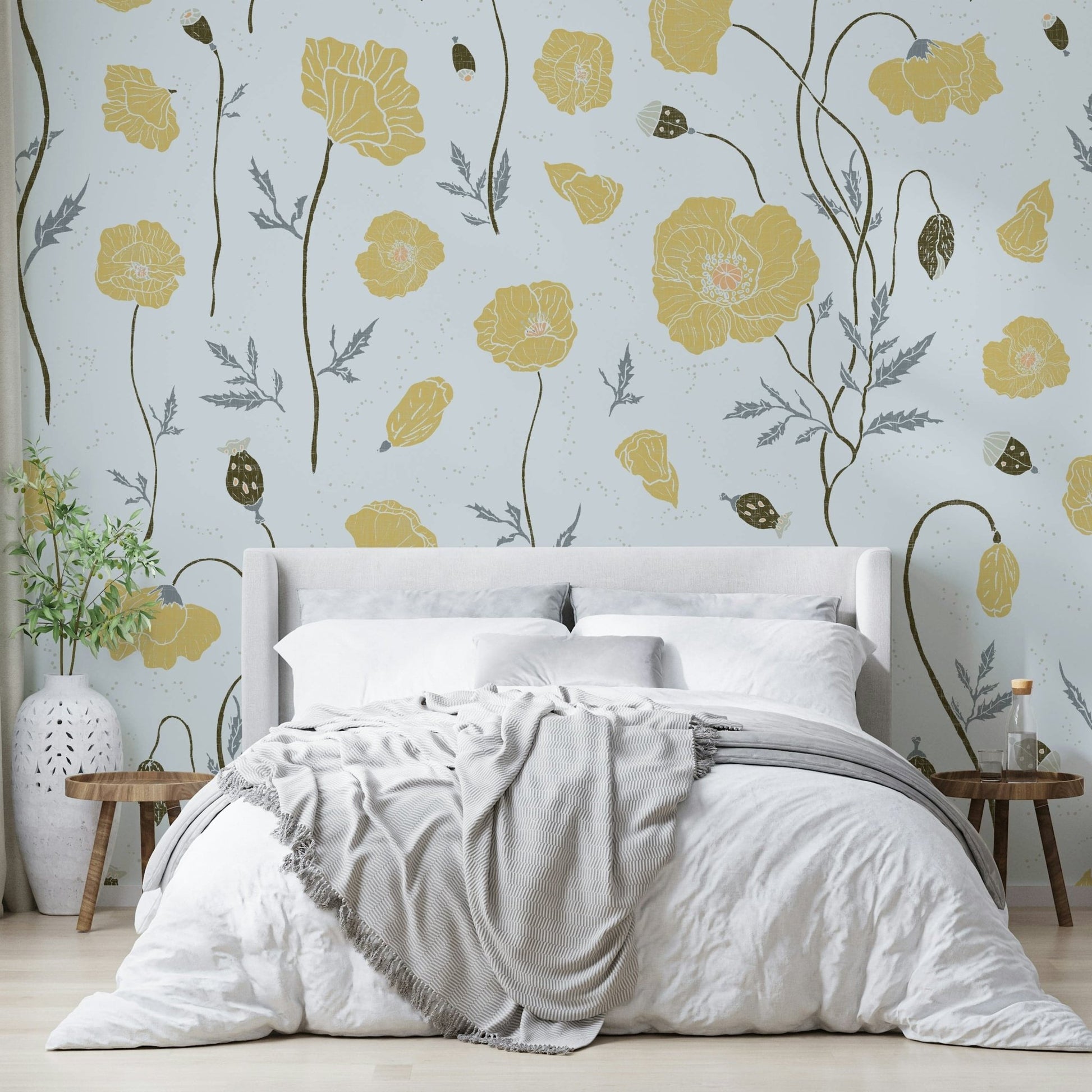 Poppies Garden Wallpaper GD022
