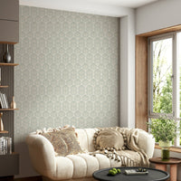 Artistic bunnies and flowers wallpaper