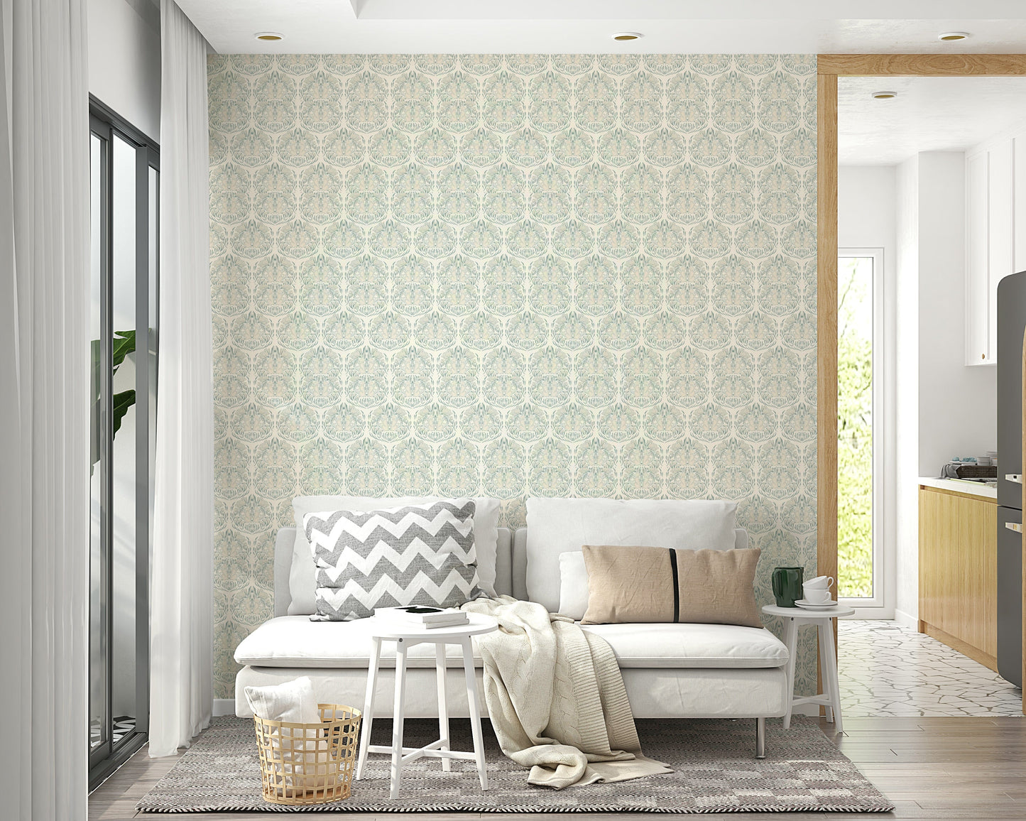 Morning Light themed botanical wall mural

