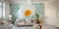 A vibrant and serene wall mural.
