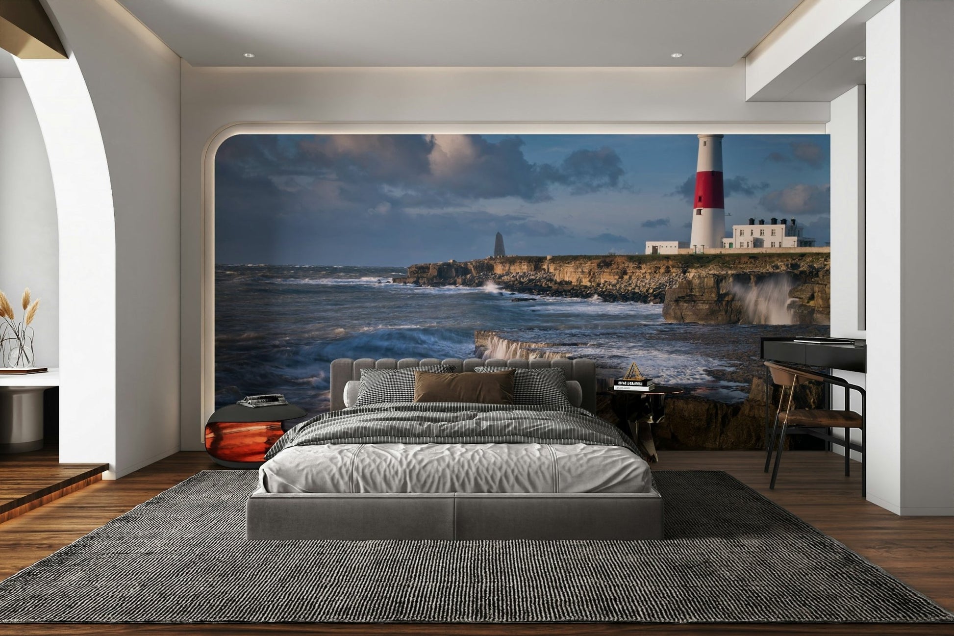 Stunning Portland Bill lighthouse wall art for coastal rooms., GD1839