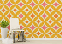 Portuguese Yellow Tiles Azulejos Design Wallpaper for walls, SUSCT20