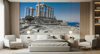 Ancient Poseidon Temple vista wallpaper, scenic archaeology.