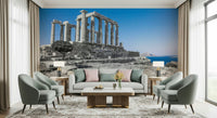 Poseidon Temple wall mural majestic ruin, Greece.