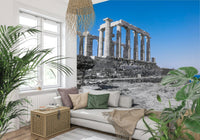 Temple of Poseidon wallpaper, coastal view, ancient pillars.