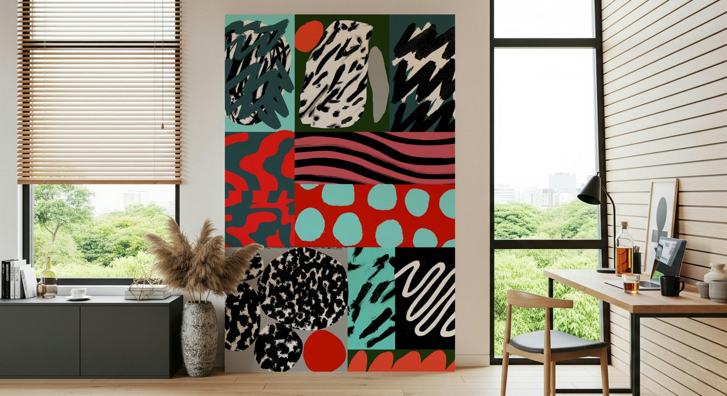 A beautiful abstract art wallpaper mural with subtle, inspiring elements.