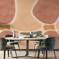 Full view of Pottery Shapes mural wallpaper, GD2435