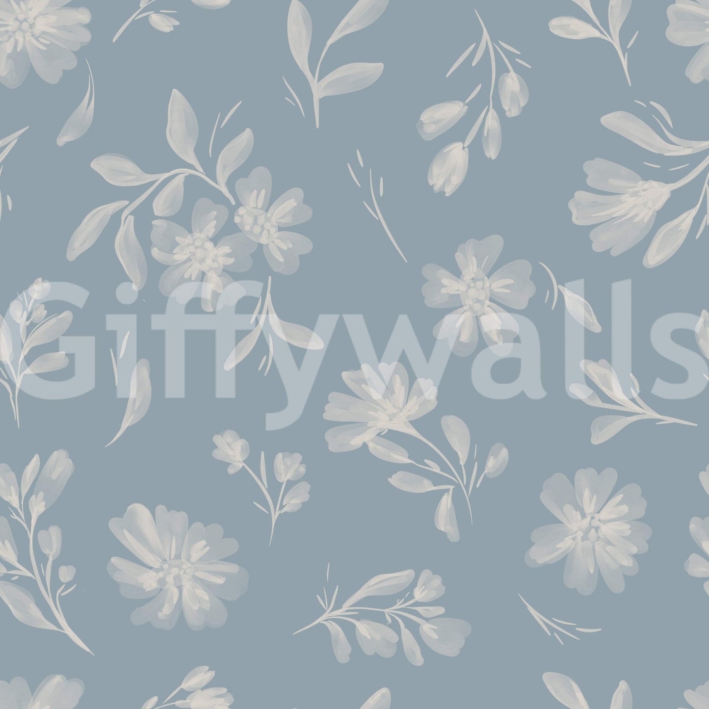 Powder Blue Bloom Wallpaper⁠
