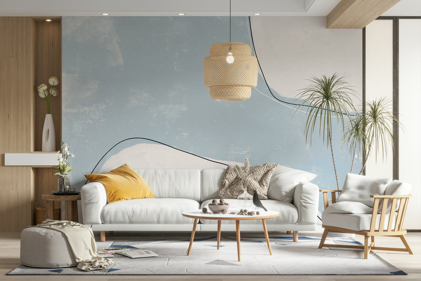 A serene subtle texture wall mural for your decor.

