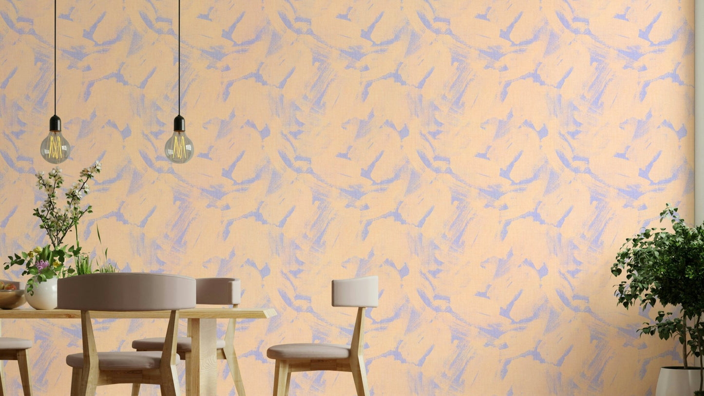 Powder Pink Abstract Brushstroke wallpaper detail

