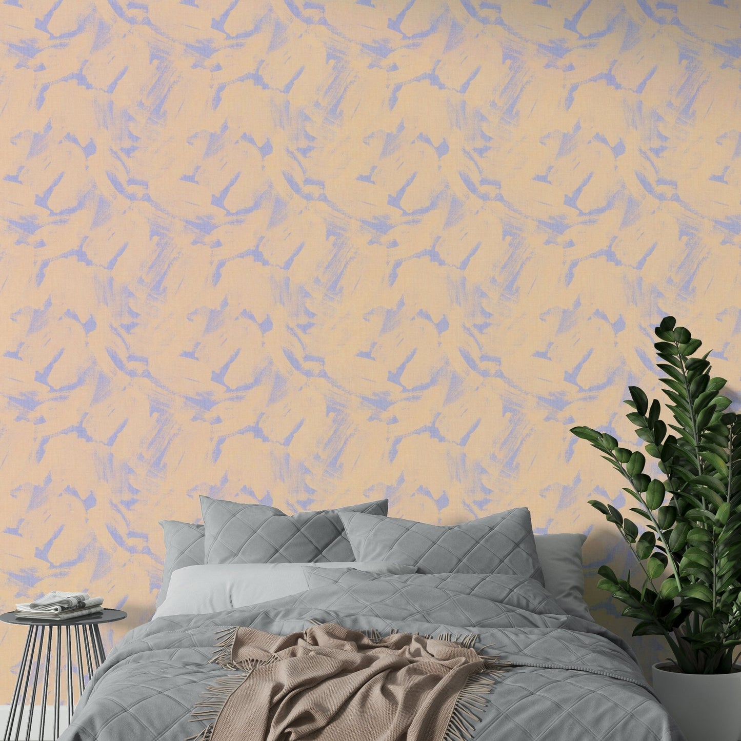 Minimalist brushstroke wallpaper close-up

