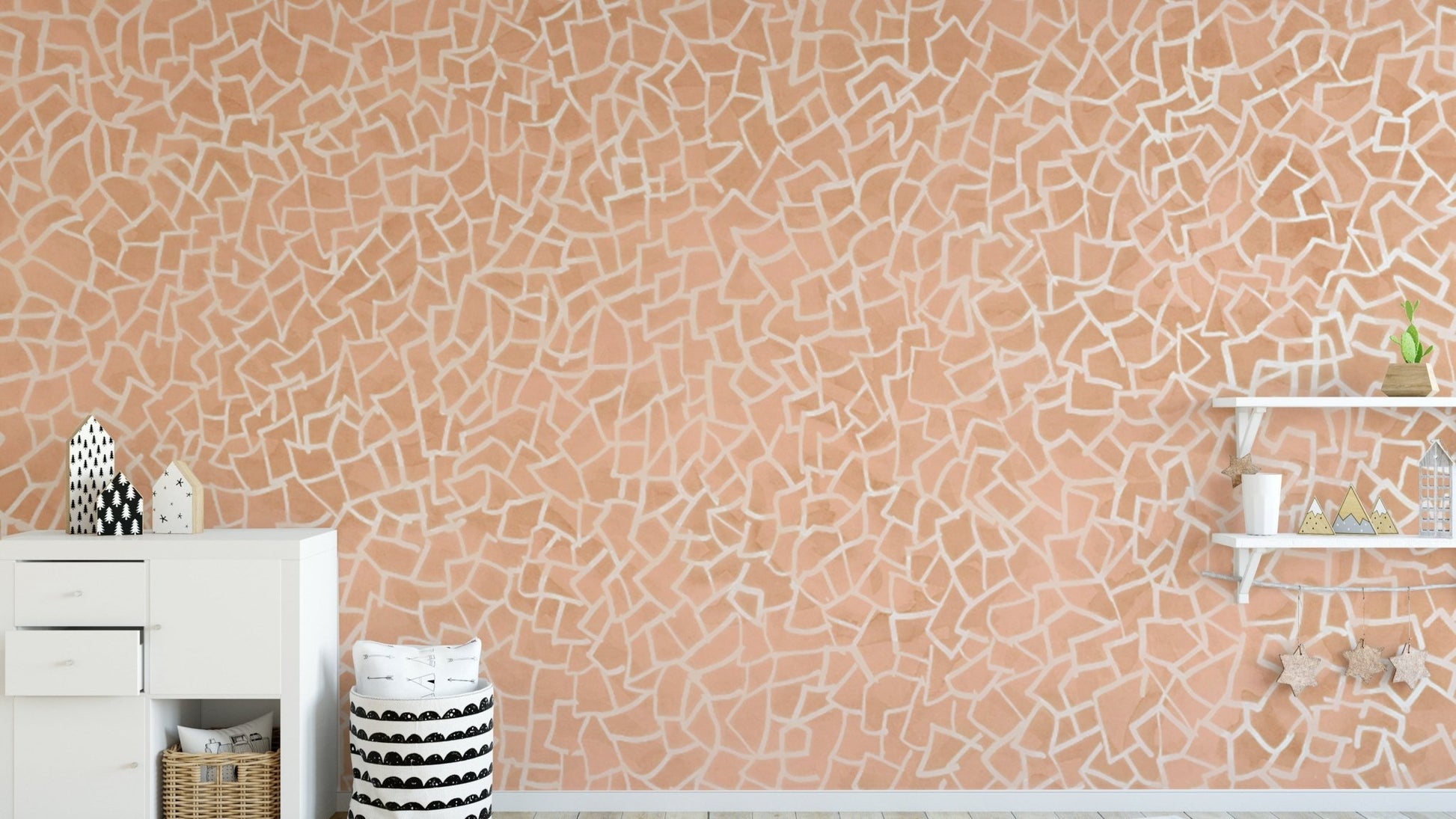 Pragmatico Pink Geometric Abstract Wallpaper
