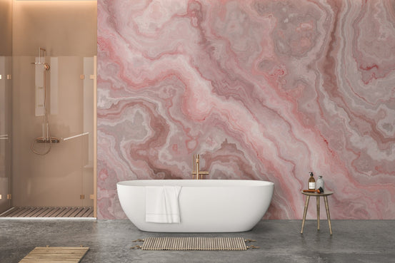 Luxurious pink onyx mural wallpaper for walls A651