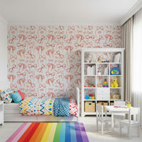 Hand-painted Preppy Pink Bows room decoration material.