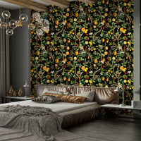 Primate paradise jungle wallpaper with vibrant colors

