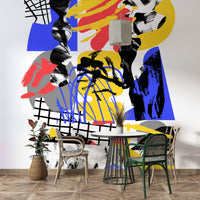 Creative studio wall with prismatic design


