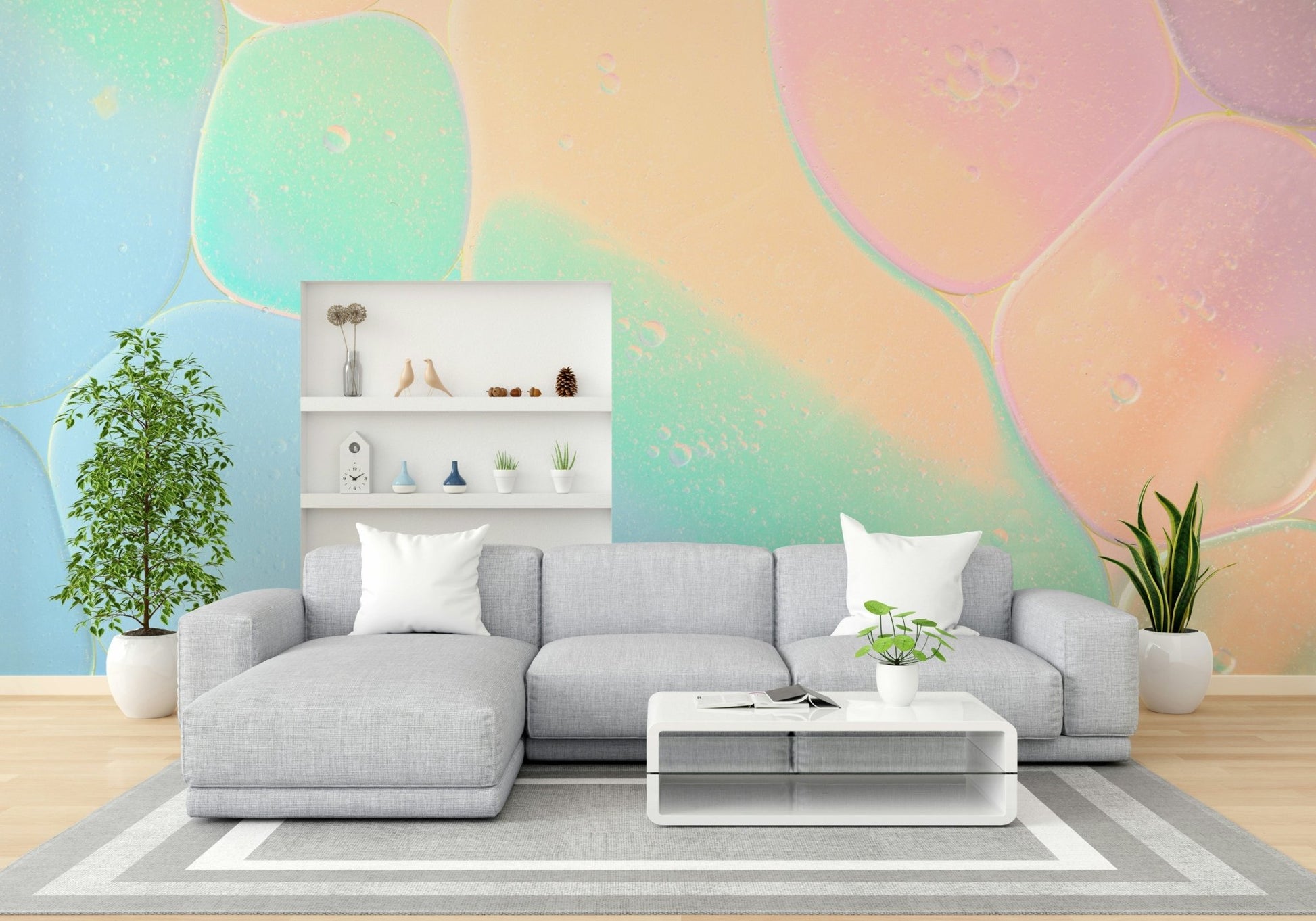 The shapes appear smooth and almost liquid-like.

