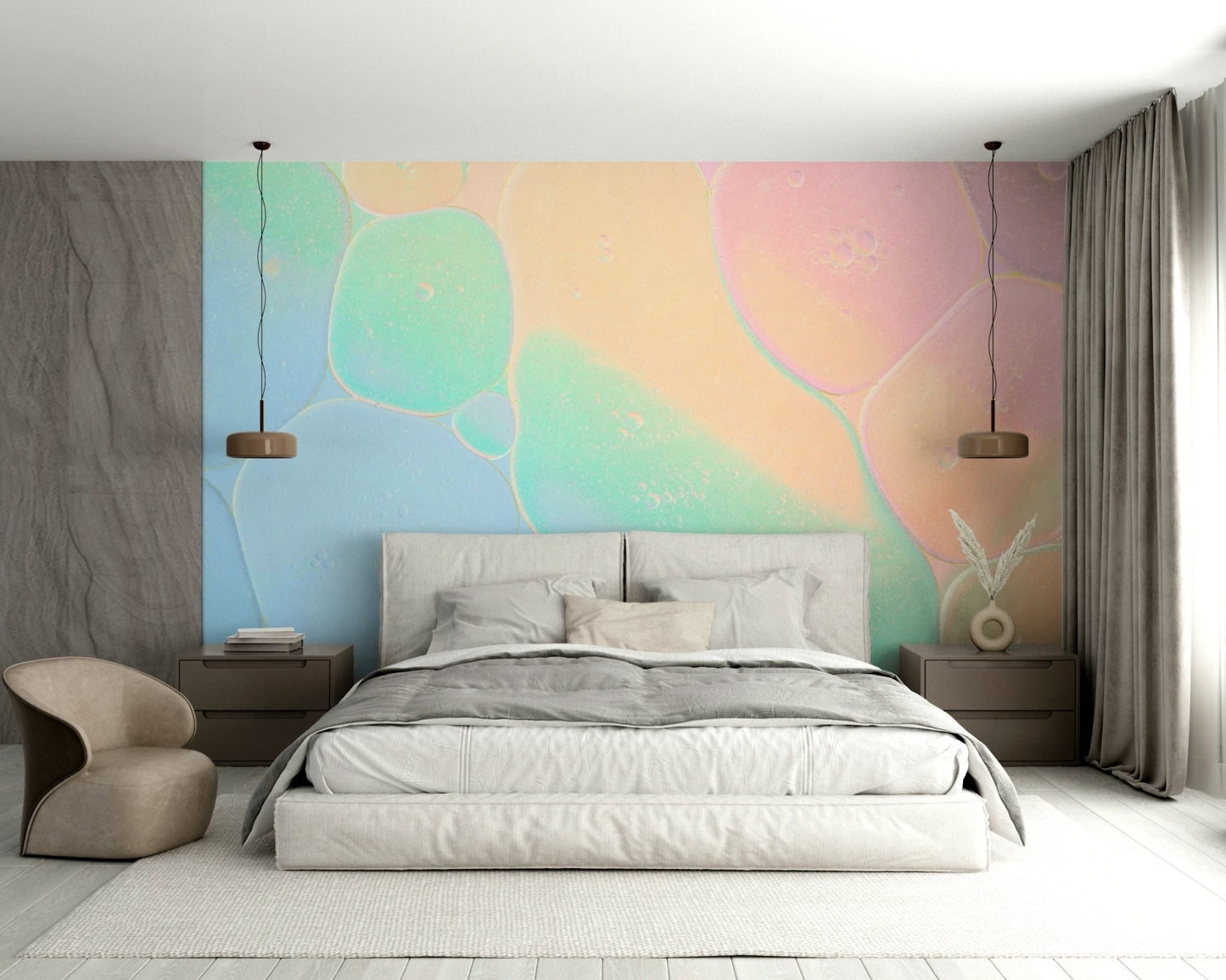 It's an abstract representation with a soothing palette.

