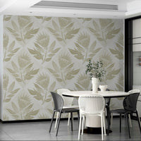 Soft green floral wallpaper for walls
