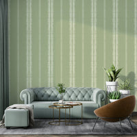 Gentle light green tones creating a calming room atmosphere

