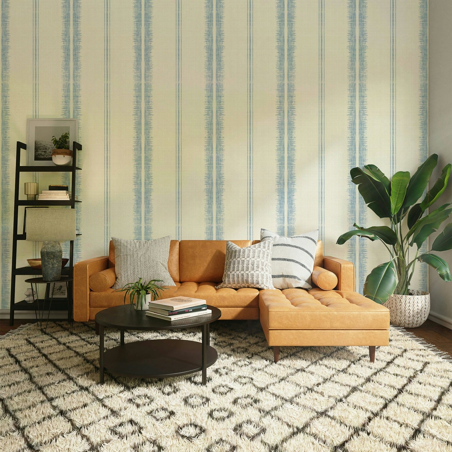 Balanced stripe pattern perfect for modern boho interiors

