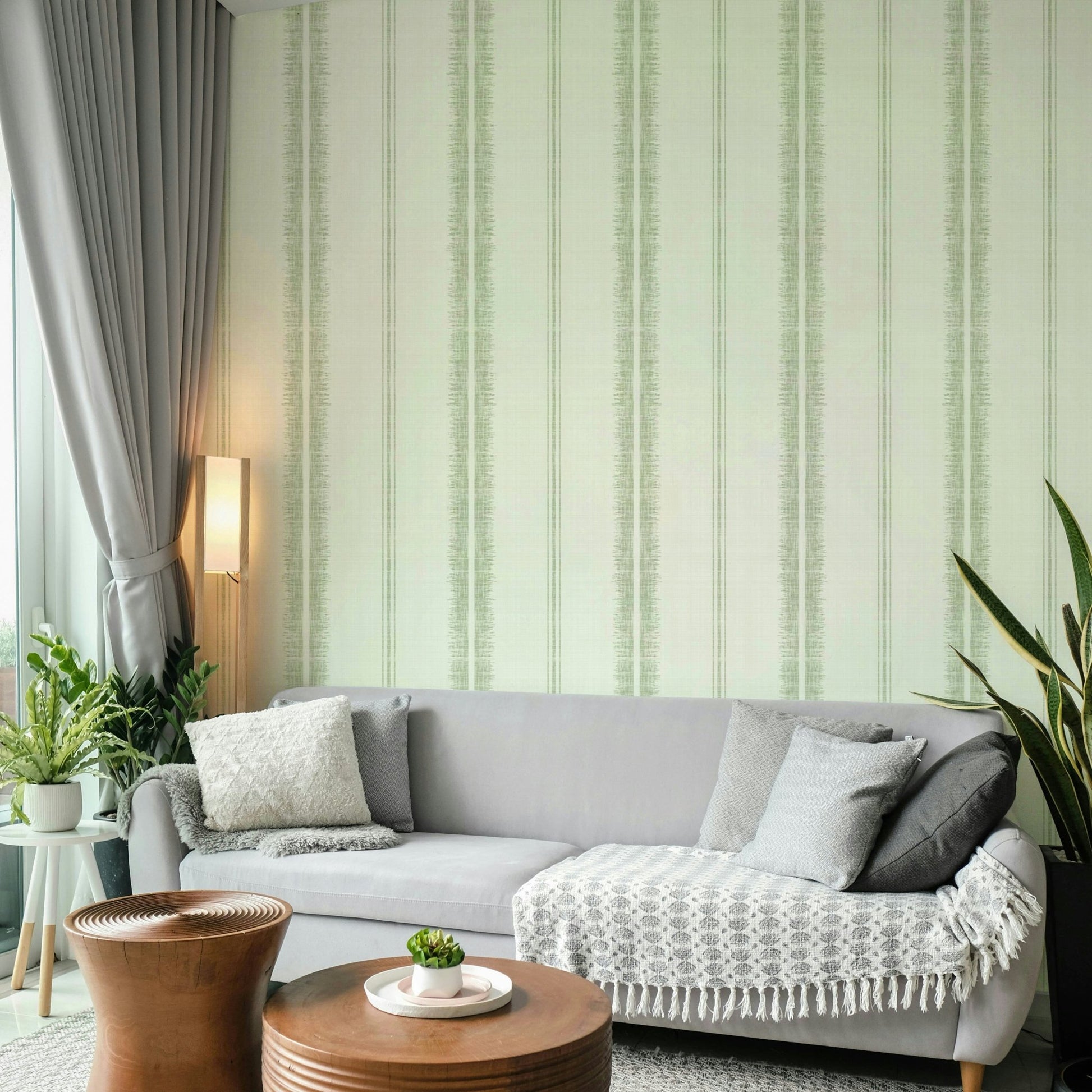 Calming light green tones perfect for relaxing spaces

