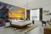 Sunlight is bright and warm, illuminating the scene.
