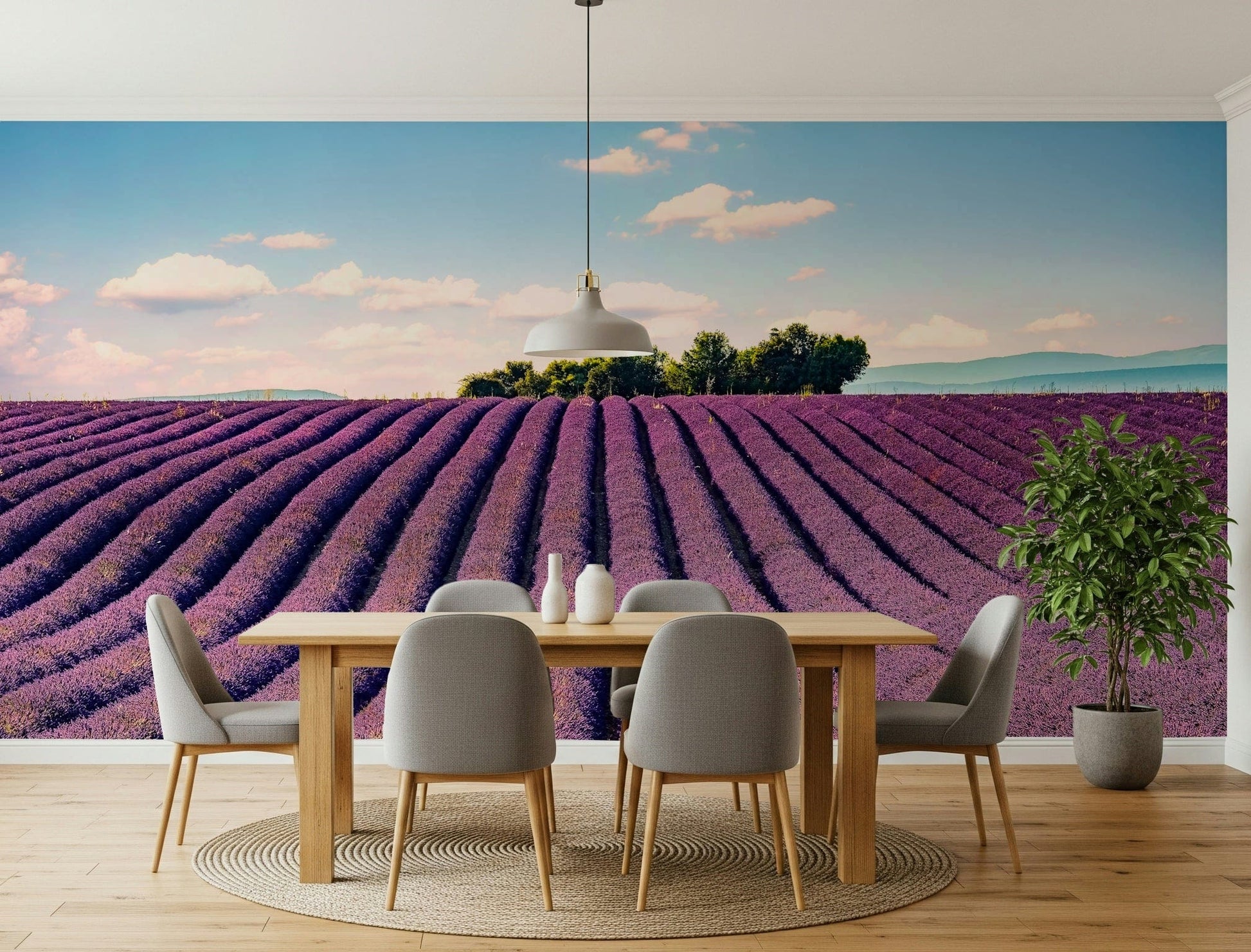 Artistic botanical landscape for a professional boardroom interior.