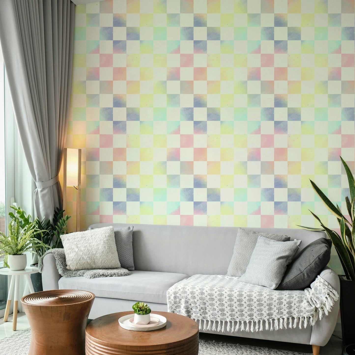 Wallpaper mural with astral rainbow design GD660

